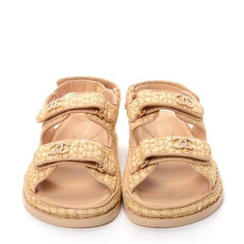 raffia chanel dad sandals|sandals in chanel.